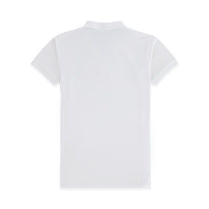 GRDNO Luxury Touch Half Sleeves Cotton Polo Shirt - White