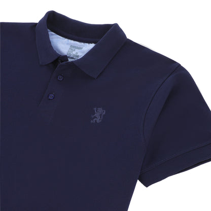 GRDNO Luxury Touch Half Sleeves Cotton Polo Shirt - Navy