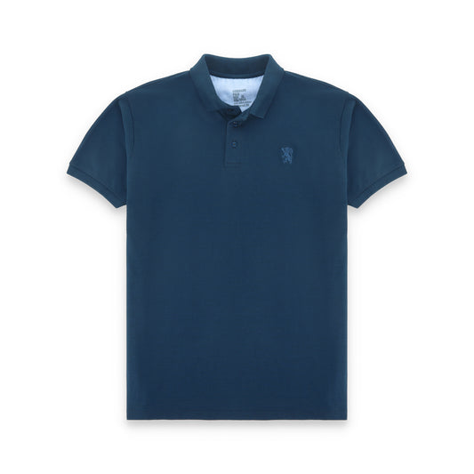 GRDNO Luxury Touch Half Sleeves Cotton Polo Shirt - Teal