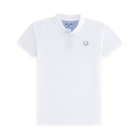 Frd Perrie Premium Touch Half Sleeves Jersey Polo Shirt - White