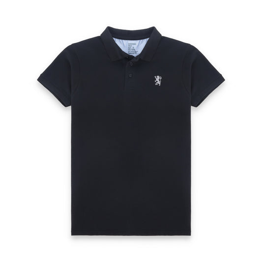 GRDNO Luxury Touch Half Sleeves Cotton Polo Shirt - Black