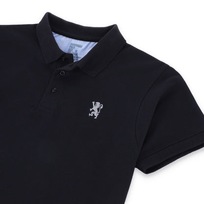 GRDNO Luxury Touch Half Sleeves Cotton Polo Shirt - Black