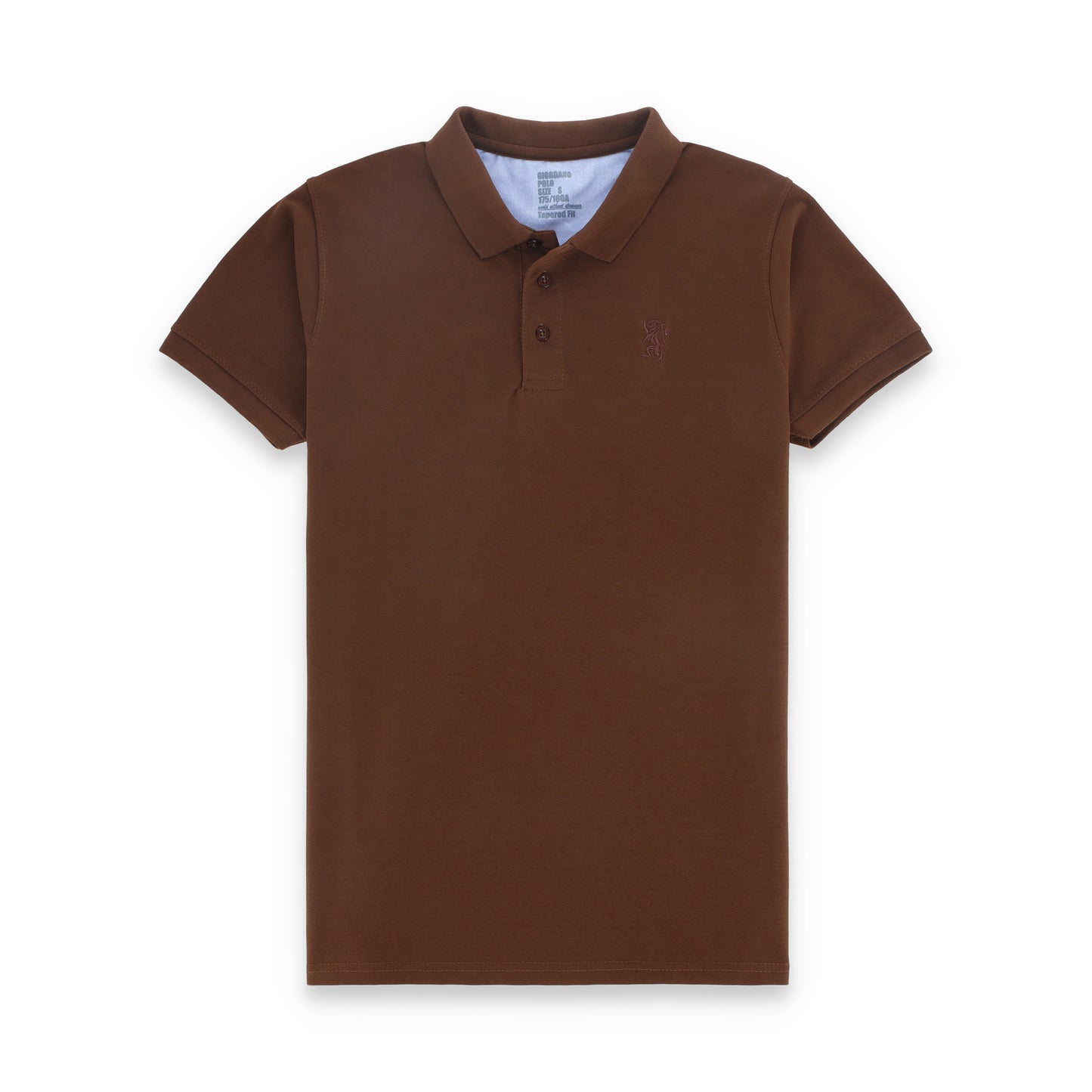 GRDNO Luxury Touch Half Sleeves Cotton Polo Shirt - Brown