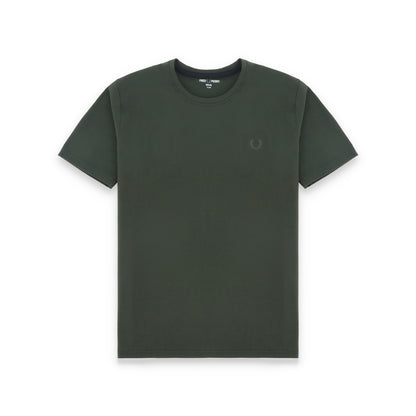 Frd Perrie Plain Half Sleeves Men’s Round Neck T-Shirt - Commando Green