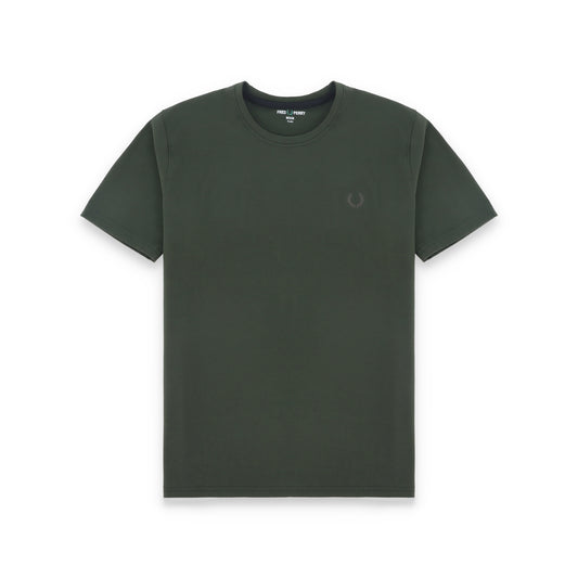 Frd Perrie Plain Half Sleeves Men’s Round Neck T-Shirt - Commando Green