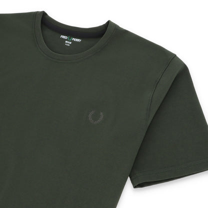 Frd Perrie Plain Half Sleeves Men’s Round Neck T-Shirt - Commando Green