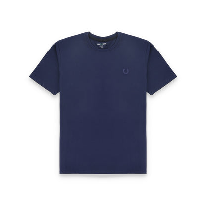 Frd Perrie Plain Half Sleeves Men’s Round Neck T-Shirt - Navy