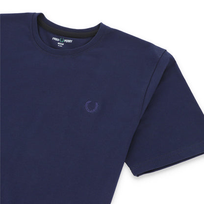 Frd Perrie Plain Half Sleeves Men’s Round Neck T-Shirt - Navy