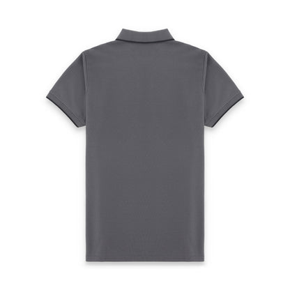 RL Contrast Tipping Half Sleeves Basic Polo Shirt - Slate Grey