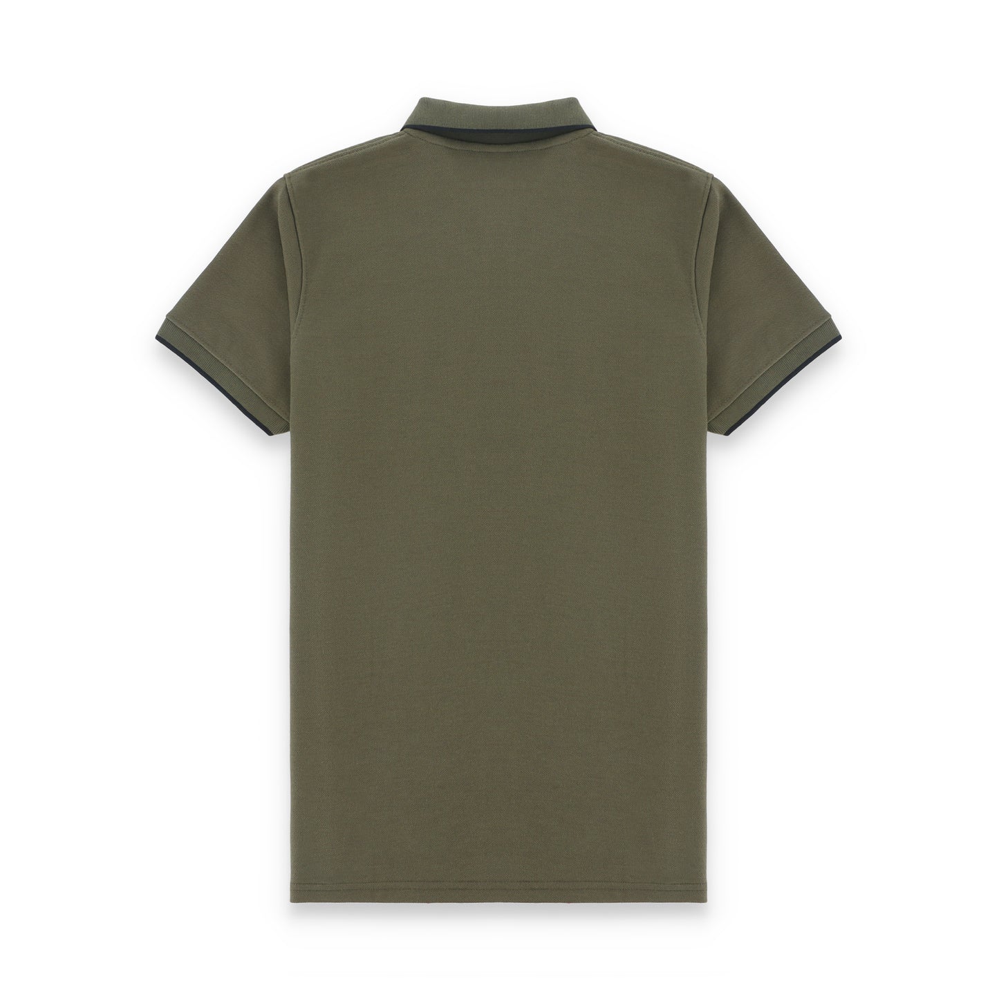 RL Contrast Tipping Half Sleeves Basic Polo Shirt - Commando Green