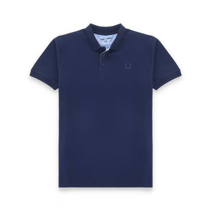 Frd Perrie Premium Touch Half Sleeves Jersey Polo Shirt - Navy