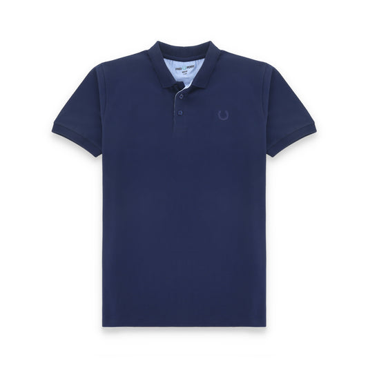 Frd Perrie Premium Touch Half Sleeves Jersey Polo Shirt - Navy