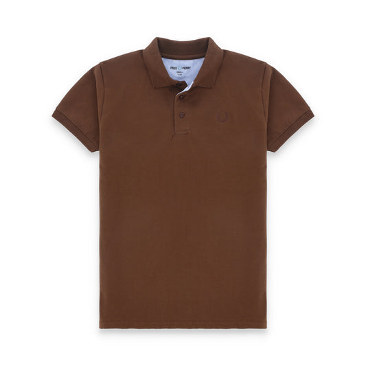 Frd Perrie Premium Touch Half Sleeves Jersey Polo Shirt - Brown