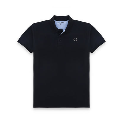 Frd Perrie Premium Touch Half Sleeves Jersey Polo Shirt - Black