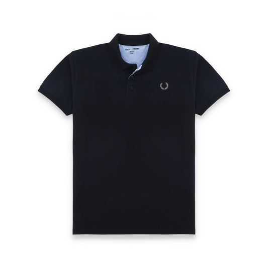 Frd Perrie Premium Touch Half Sleeves Jersey Polo Shirt - Black