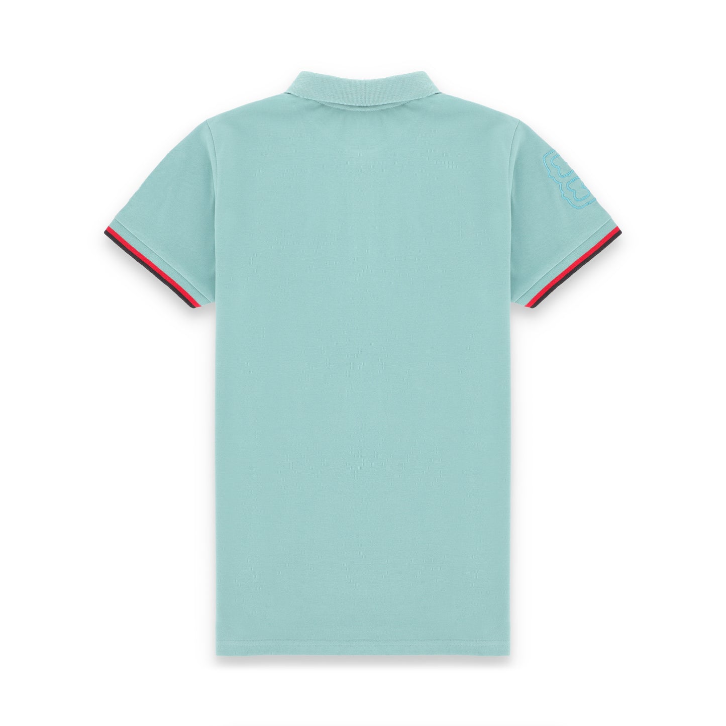 GRDNO Twin Contrast Half Sleeves Stretchable Cotton Polo T-Shirt - Agate Green