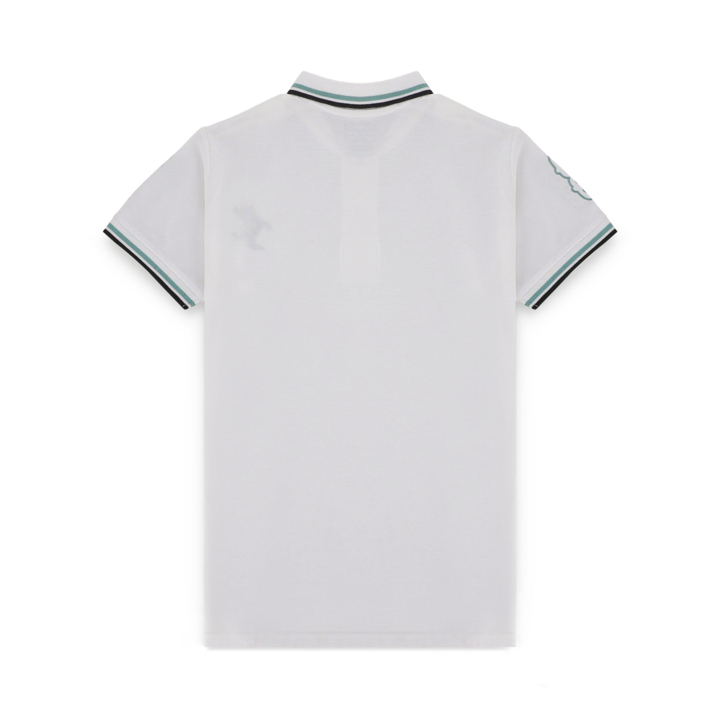 GRDNO Twin Tipping Half Sleeves Stretchable Cotton Polo T-Shirt - White