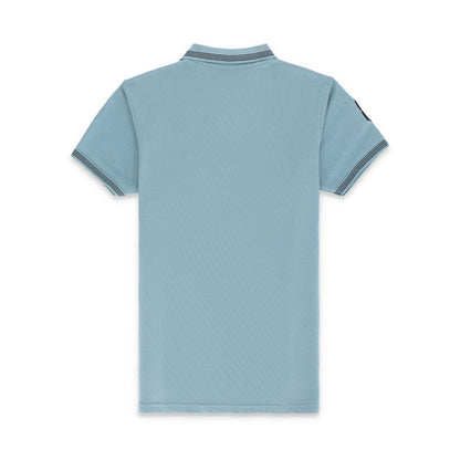 GRDNO Contrast Tipping Half Sleeves Basic Polo Shirt - Sage Brush Green