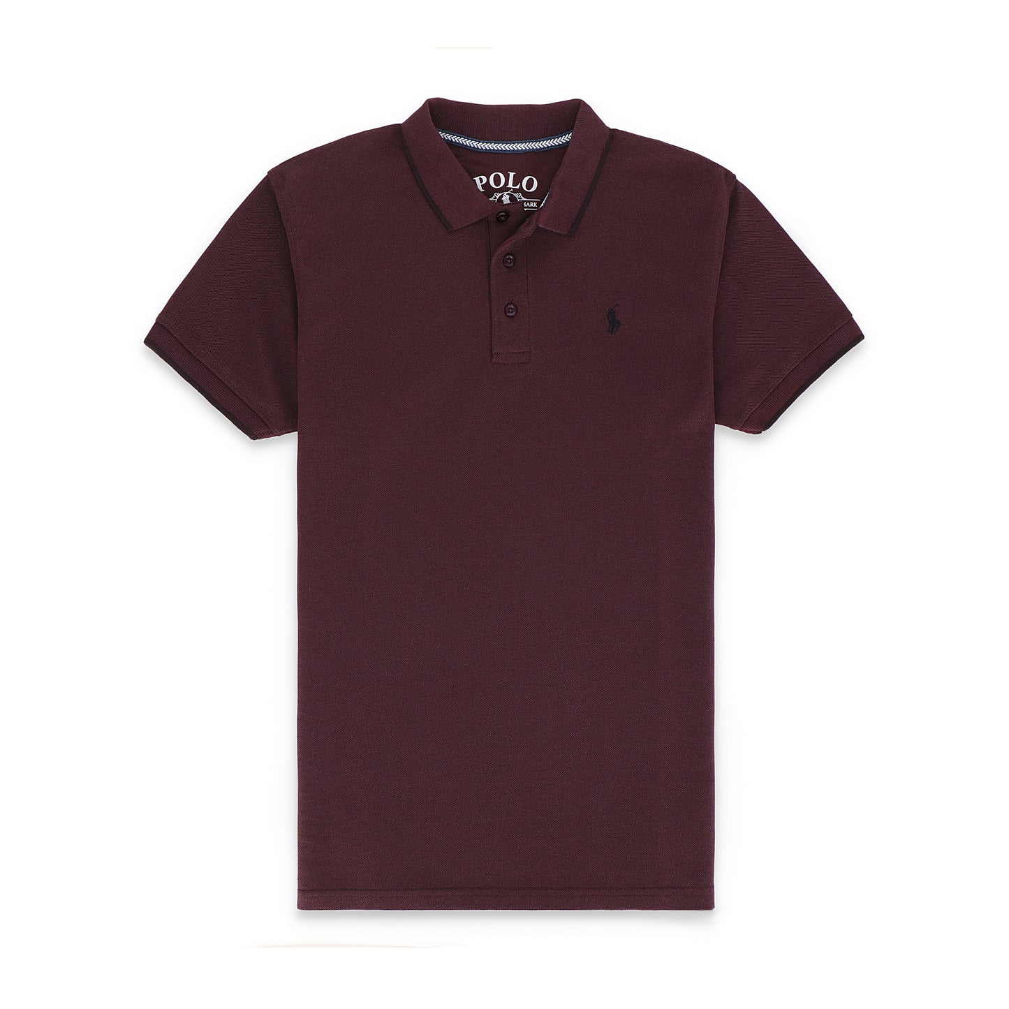 RL Contrast Tipping Half Sleeves Basic Polo Shirt - Puce