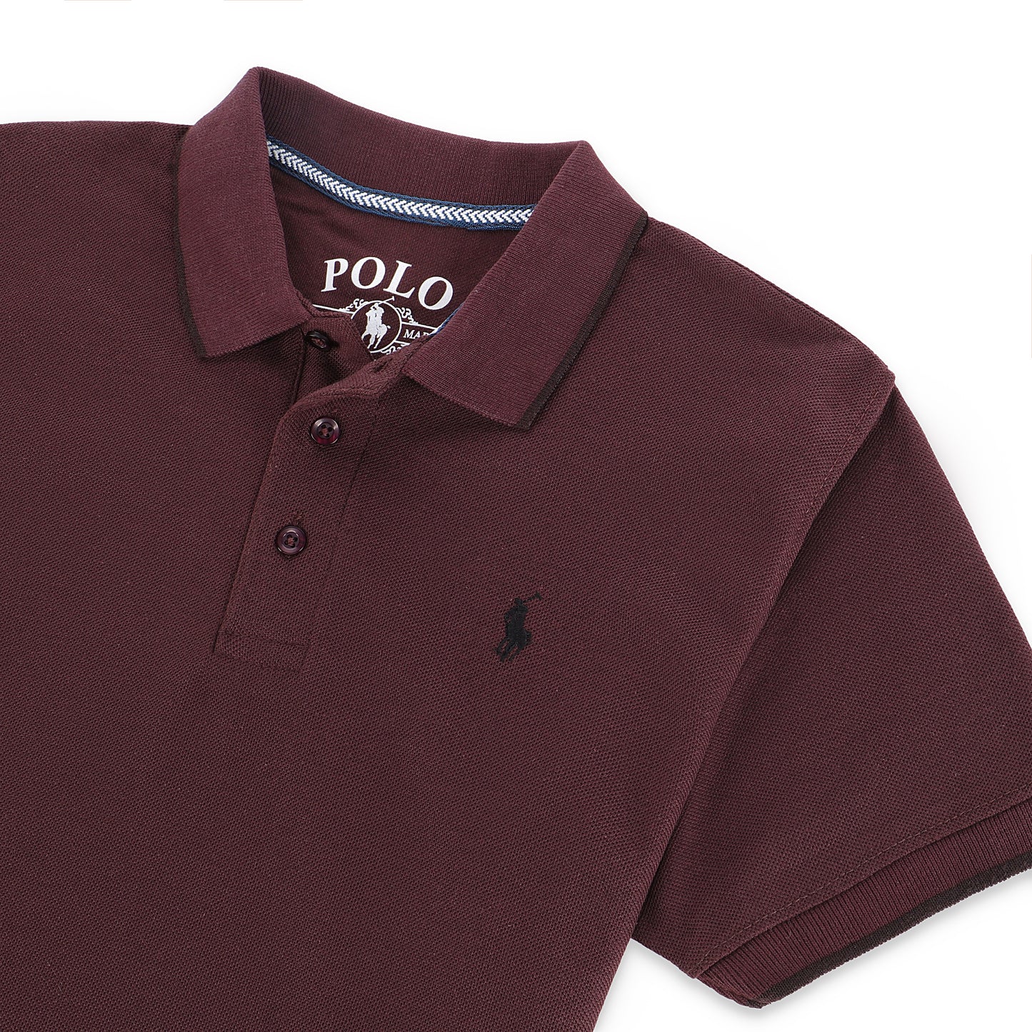 RL Contrast Tipping Half Sleeves Basic Polo Shirt - Puce